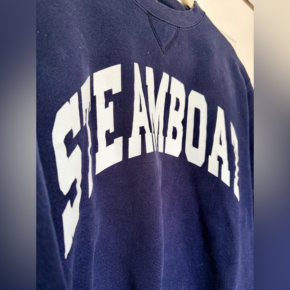Vintage Navy Blue Crewneck Sweatshirt — Steamboat, CO - Picture 4 of 4